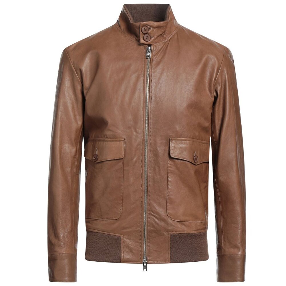 MASTERPELLE Men's Bombers Soft Italian Leather Jacket